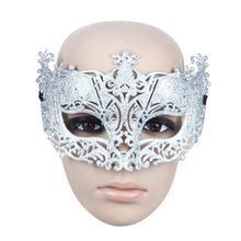 Load image into Gallery viewer, Venetian Masquerade Women Mask Costume Party Face Mask Gold Lace Mask Catwoman Halloween Cutout Prom Party Mask Accessories