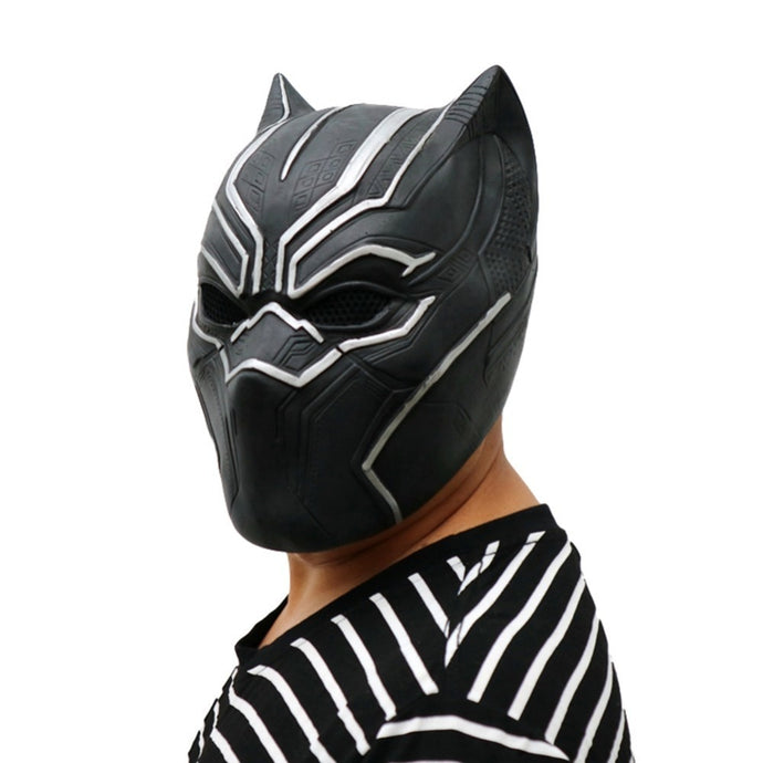 Newest Solid 3D Black Panther Masks Movie Fantastic Four Cosplay Men's Party Cosplay Latex Mask For Halloween Drop Shipping