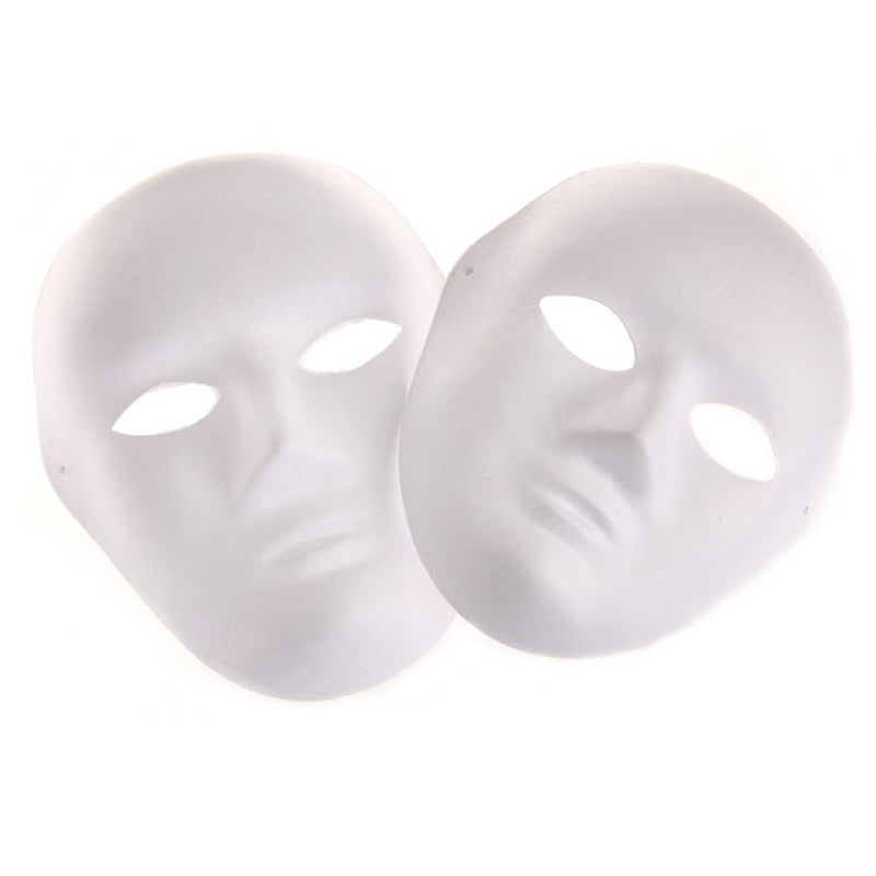 Women Men Unpainted Blank Mask DIY White Mask Adults Masquerade Party Masks  Carnival Party Supplies Halloween Purim