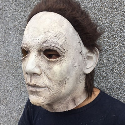 2019 New Michael Myers Mask Halloween Cosplay Horror Full Face Mask Scary Movie Character Adults  Cosplay Costume Props Toy