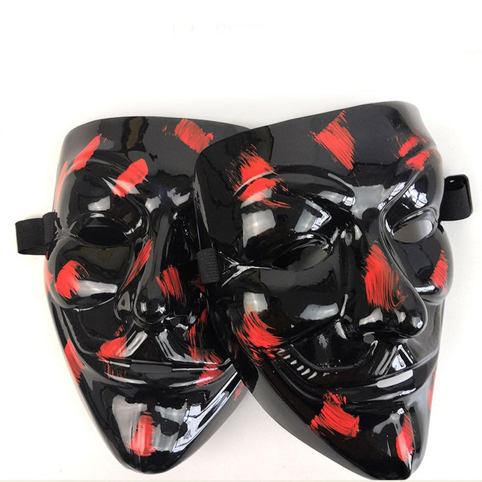 Party Masks V for Vendetta Mask Anonymous Guy Fawkes Fancy Adult Costume Accessory Party Cosplay Halloween Masks 2 Color Cheap
