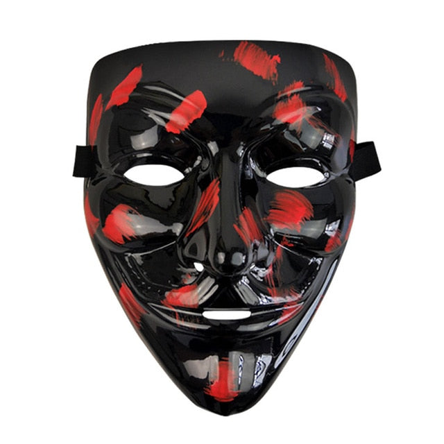 Party Masks V for Vendetta Mask Anonymous Guy Fawkes Fancy Adult Costume Accessory Party Cosplay Halloween Masks 2 Color Cheap